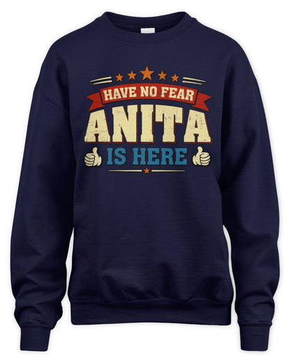 Have No Fear Your Name Is Here Cool Graphic T-Shirt ANITA M1-71 / Unisex Sweatshirt / navy