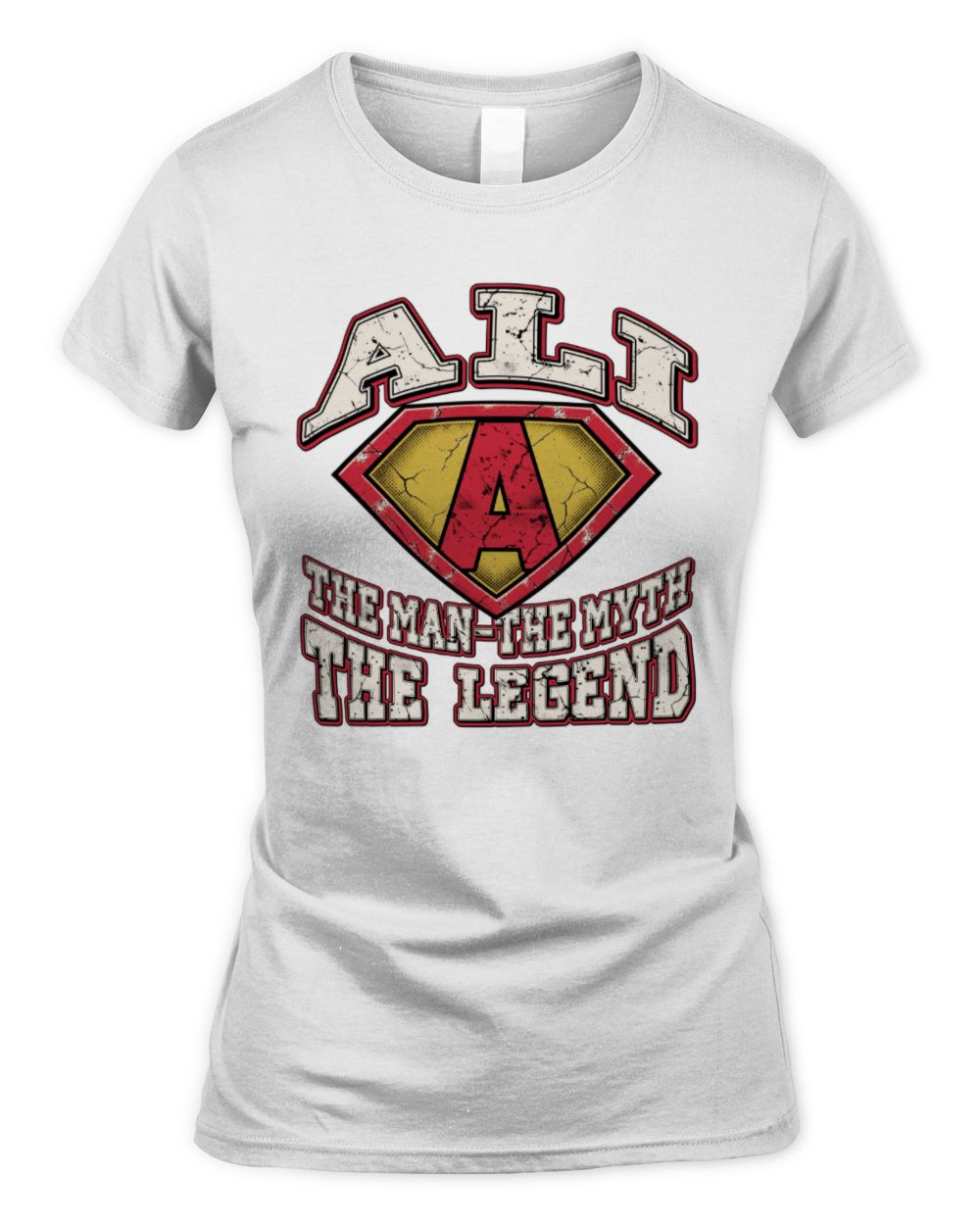 The Man The Myth The Legend Superman Graphic T-Shirt ALI M1-74 / Women's Standard T-Shirt / white