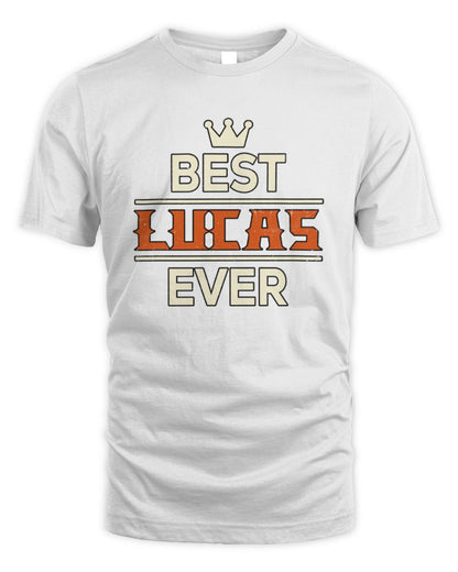 Best Your Name With Crown Shirt LUCAS M1-59 / Unisex Standard T-Shirt / white
