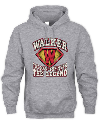 The Man The Myth The Legend Superman Graphic T-Shirt WALKER M1-74 / Unisex Hoodie / sport grey