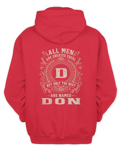All Men Are Created Equal Cool Logo Shirt DON M1-60 / Unisex Hoodie / red