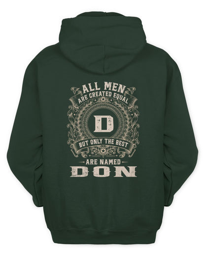 All Men Are Created Equal Cool Logo Shirt DON M1-60 / Unisex Hoodie / forest green