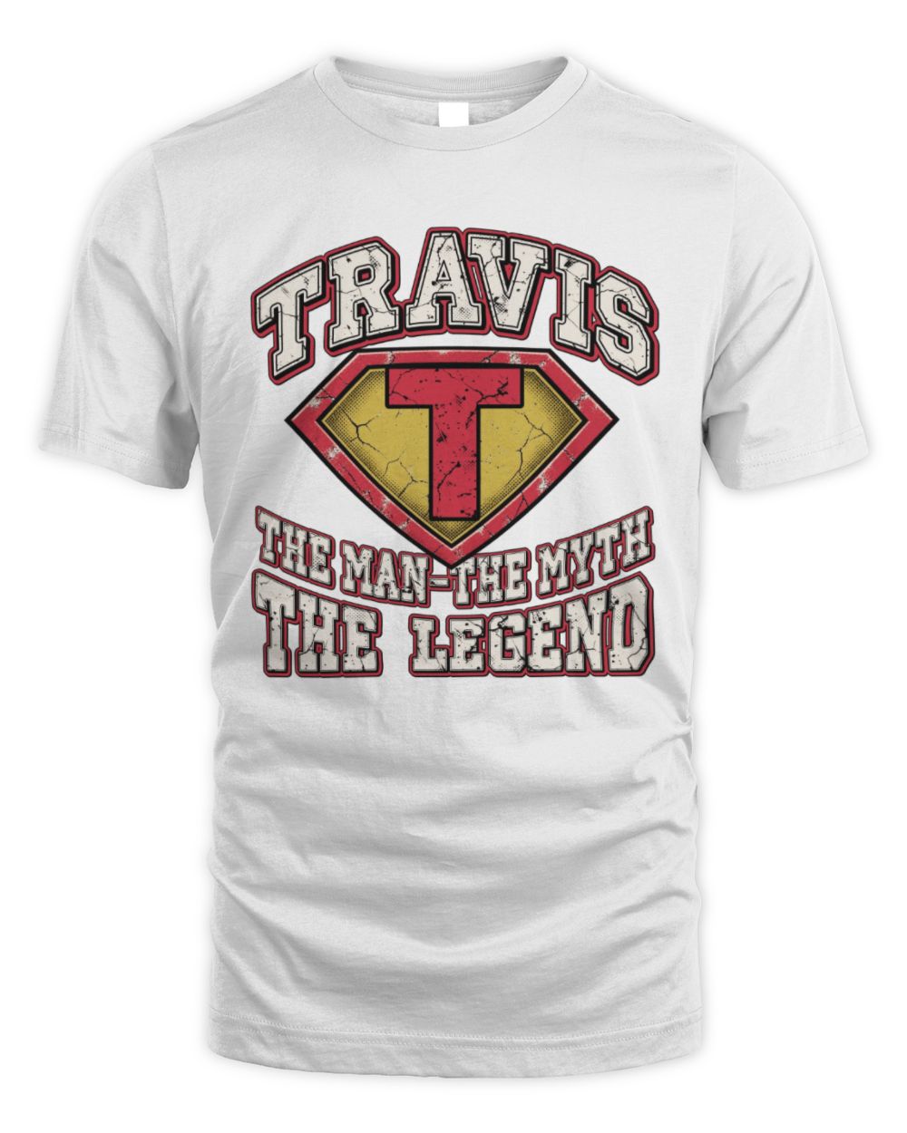 The Man The Myth The Legend Superman Graphic T-Shirt TRAVIS M1-74 / Unisex Standard T-Shirt / white