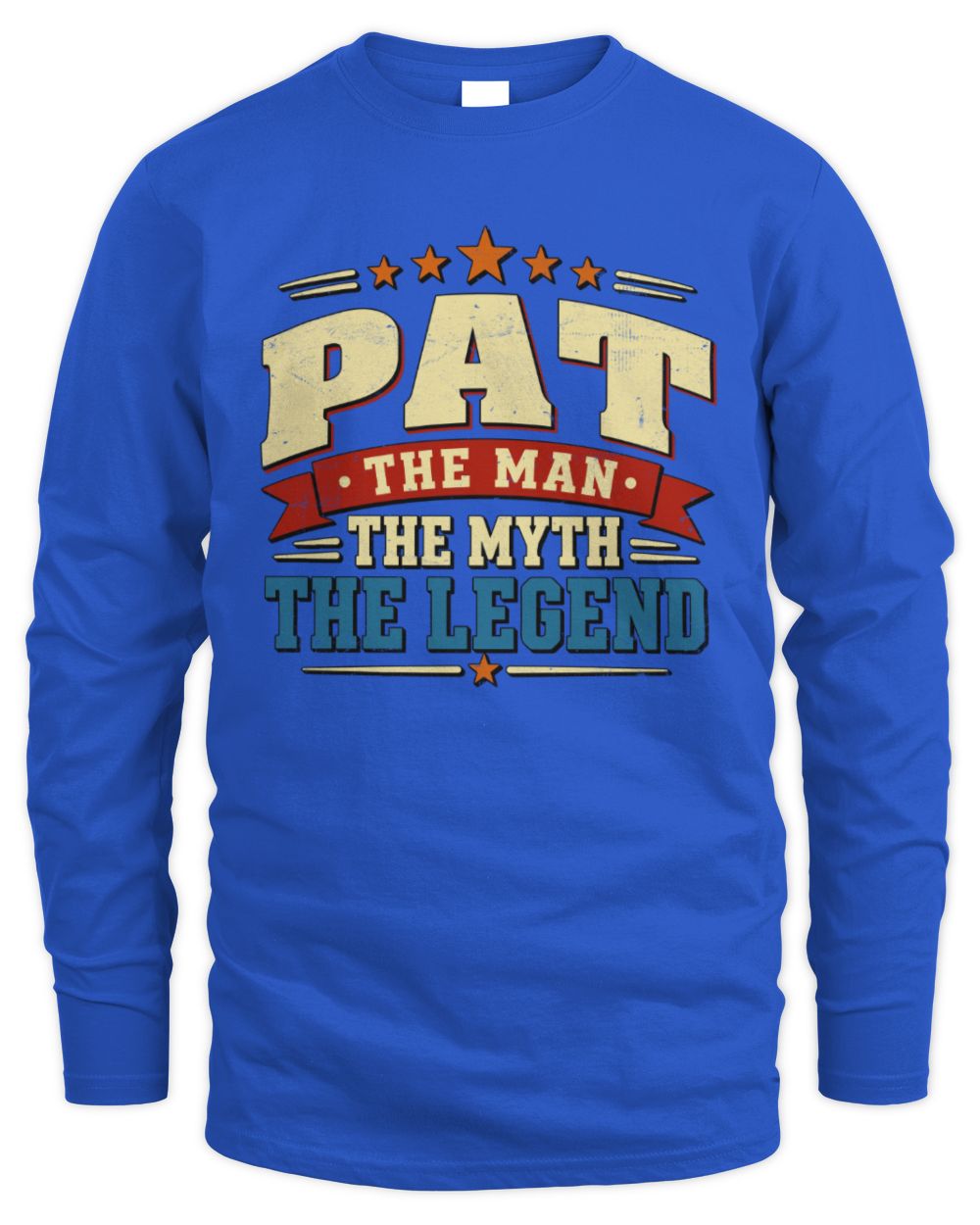 The Man The Myth The Legend Ribbon Vintage T-Shirt PAT M1-56 / Men's Long Sleeved T-Shirt / royal
