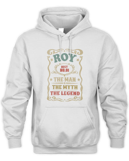The Man The Myth The Legend Vintage Gold Wine Shirt ROY M1-52 / Unisex Hoodie / white