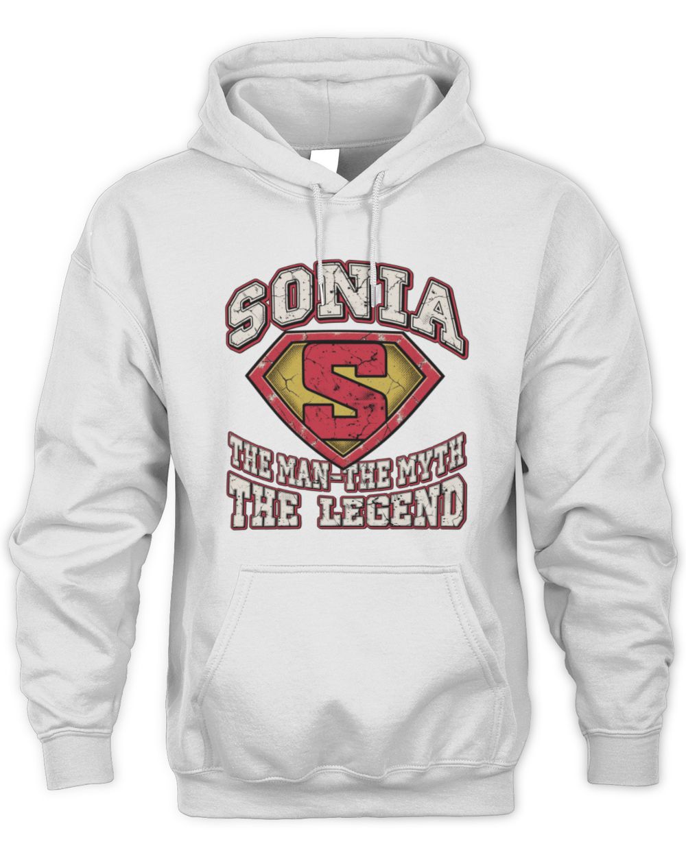 The Man The Myth The Legend Superman Graphic T-Shirt SONIA M1-74 / Unisex Hoodie / white