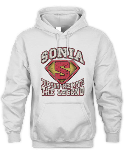 The Man The Myth The Legend Superman Graphic T-Shirt SONIA M1-74 / Unisex Hoodie / white