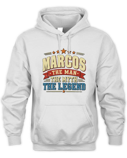 The Man The Myth The Legend Ribbon Vintage T-Shirt MARCOS M1-56 / Unisex Hoodie / white
