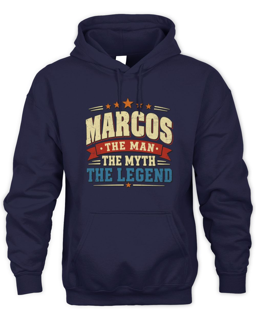 The Man The Myth The Legend Ribbon Vintage T-Shirt MARCOS M1-56 / Unisex Hoodie / navy