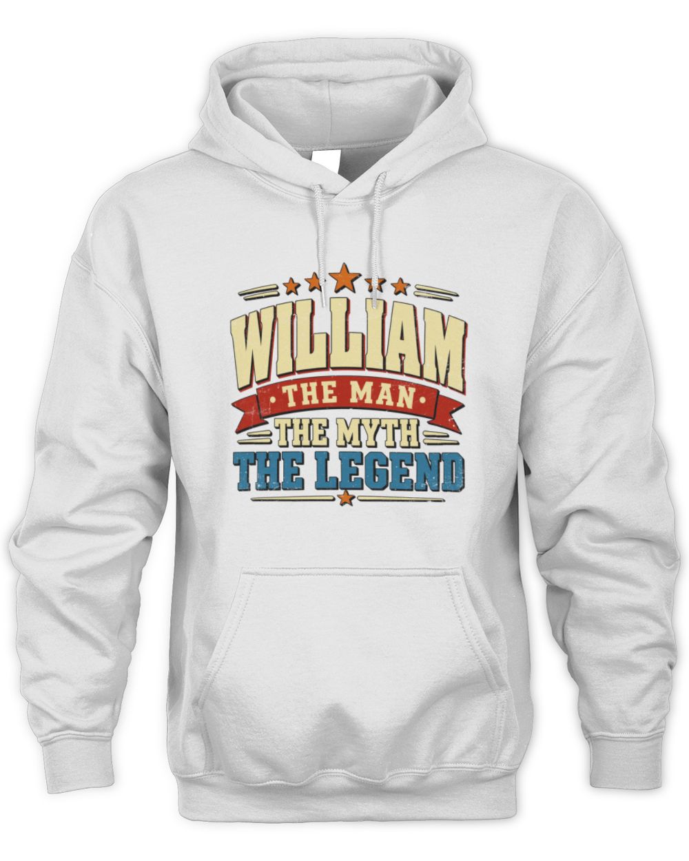 The Man The Myth The Legend Ribbon Vintage T-Shirt WILLIAM M1-56 / Unisex Hoodie / white