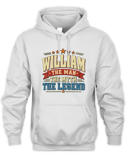 The Man The Myth The Legend Ribbon Vintage T-Shirt WILLIAM M1-56 / Unisex Hoodie / white