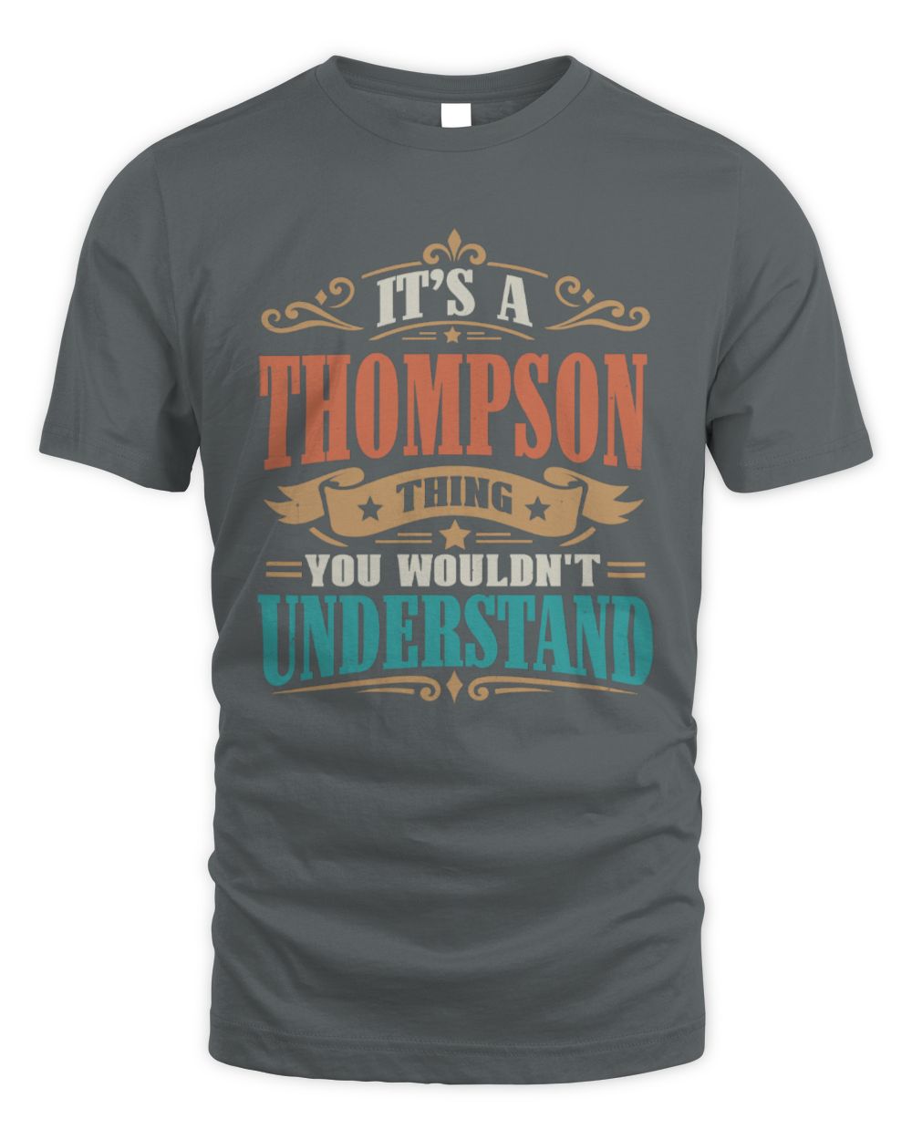 It’s a Name Thing Personalized Retro T-Shirt THOMPSON M1-47 / Unisex Standard T-Shirt / charcoal