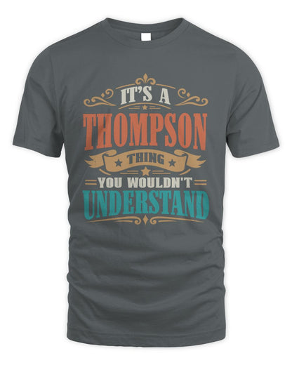 It’s a Name Thing Personalized Retro T-Shirt THOMPSON M1-47 / Unisex Standard T-Shirt / charcoal