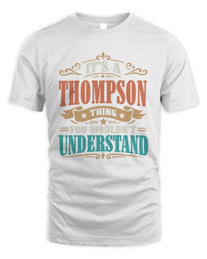 It’s a Name Thing Personalized Retro T-Shirt THOMPSON M1-47 / Unisex Standard T-Shirt / white