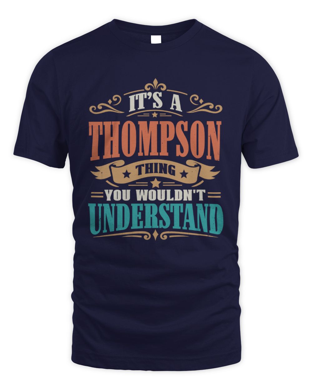 It’s a Name Thing Personalized Retro T-Shirt THOMPSON M1-47 / Unisex Standard T-Shirt / navy