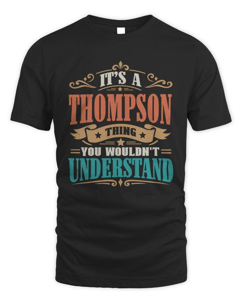 It’s a Name Thing Personalized Retro T-Shirt THOMPSON M1-47 / Unisex Standard T-Shirt / black