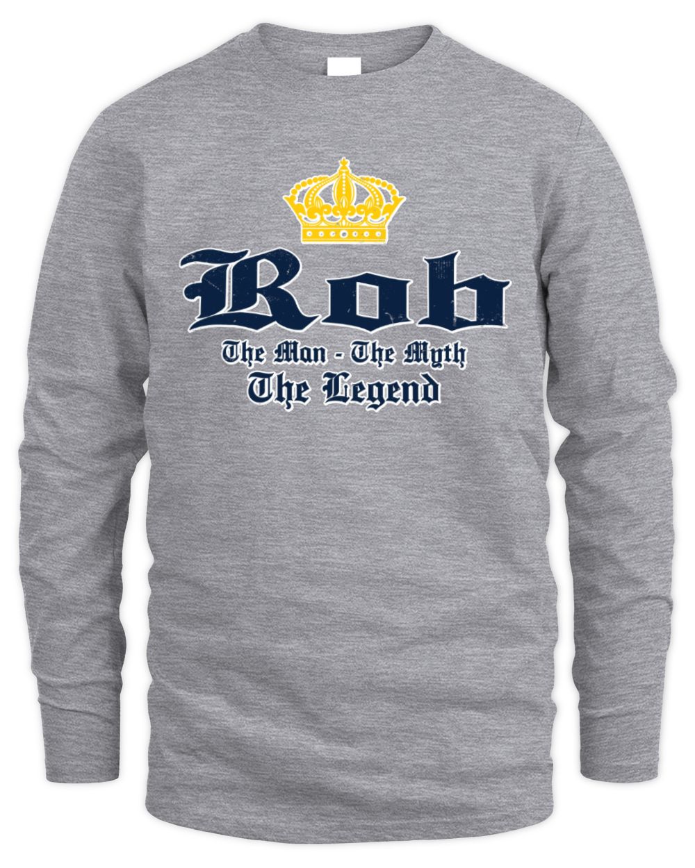 The Man The Myth The Legend Corona Beer T-Shirt ROB M1-S83 / Men's Long Sleeved T-Shirt / sport grey