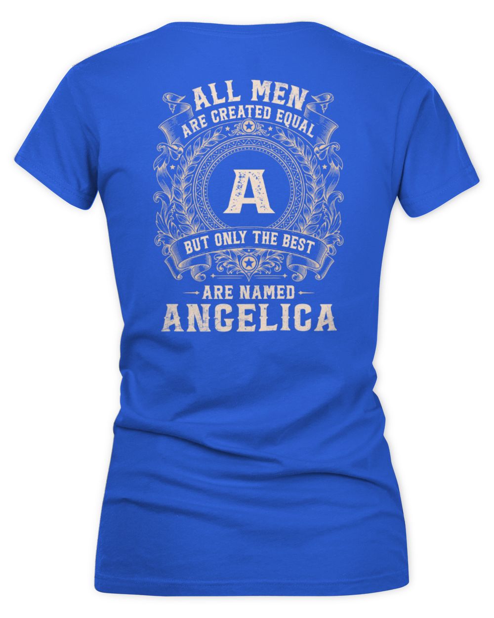 All Men Are Created Equal Cool Logo Shirt ANGELICA M1-60 / Women's V-Neck T-Shirt / royal