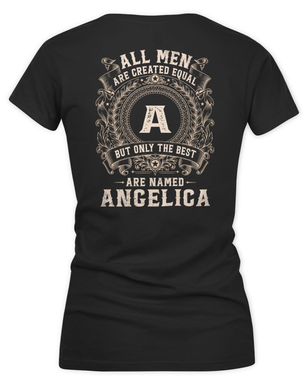 All Men Are Created Equal Cool Logo Shirt ANGELICA M1-60 / Women's V-Neck T-Shirt / black
