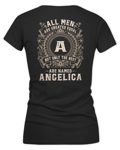 All Men Are Created Equal Cool Logo Shirt ANGELICA M1-60 / Women's V-Neck T-Shirt / black