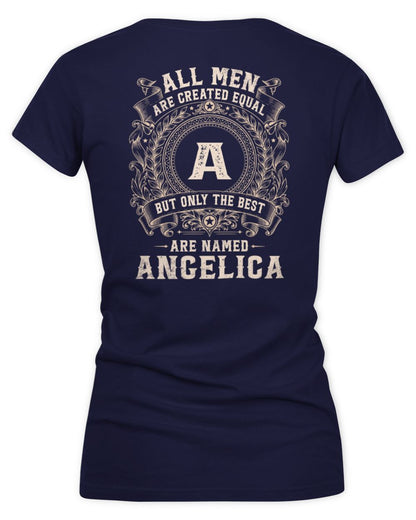 All Men Are Created Equal Cool Logo Shirt ANGELICA M1-60 / Women's V-Neck T-Shirt / navy