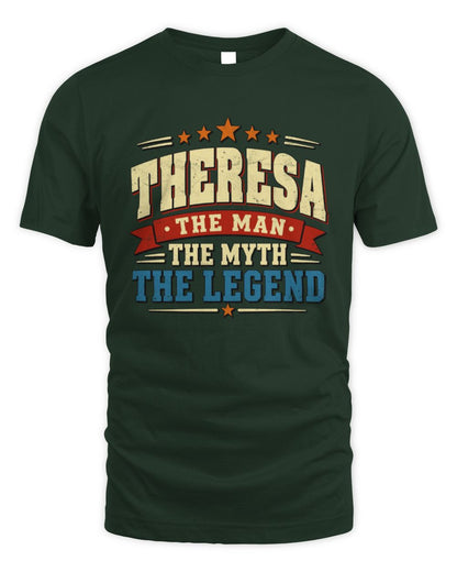 The Man The Myth The Legend Ribbon Vintage T-Shirt THERESA M1-56 / Unisex Standard T-Shirt / forest green