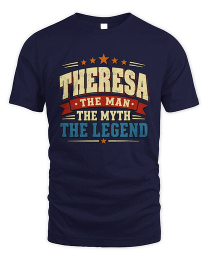 The Man The Myth The Legend Ribbon Vintage T-Shirt THERESA M1-56 / Unisex Standard T-Shirt / navy