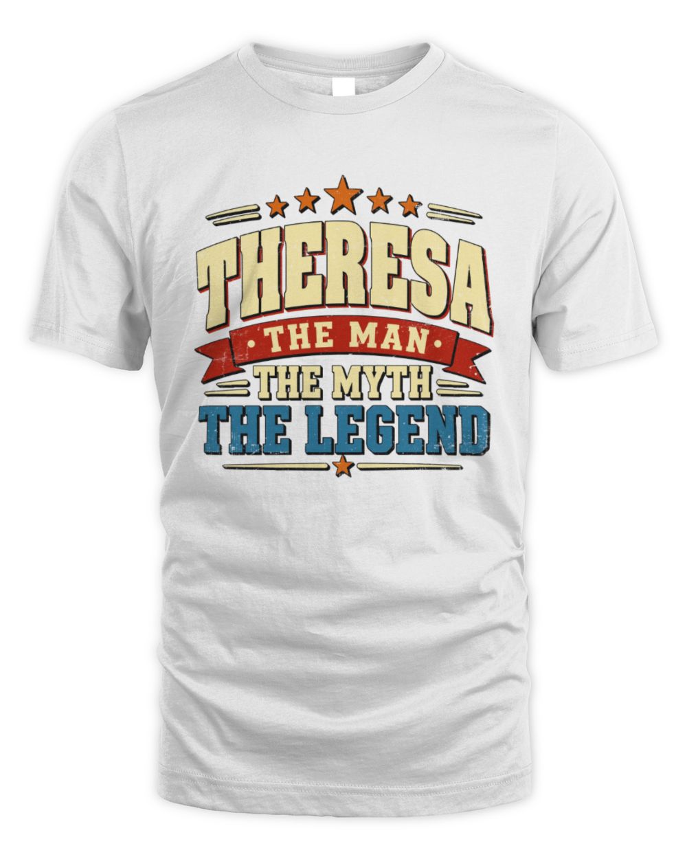The Man The Myth The Legend Ribbon Vintage T-Shirt THERESA M1-56 / Unisex Standard T-Shirt / white