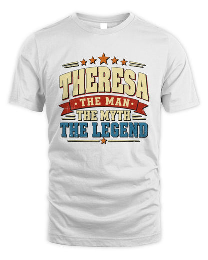 The Man The Myth The Legend Ribbon Vintage T-Shirt THERESA M1-56 / Unisex Standard T-Shirt / white