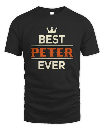 Best Your Name With Crown Shirt PETER M1-59 / Unisex Standard T-Shirt / black