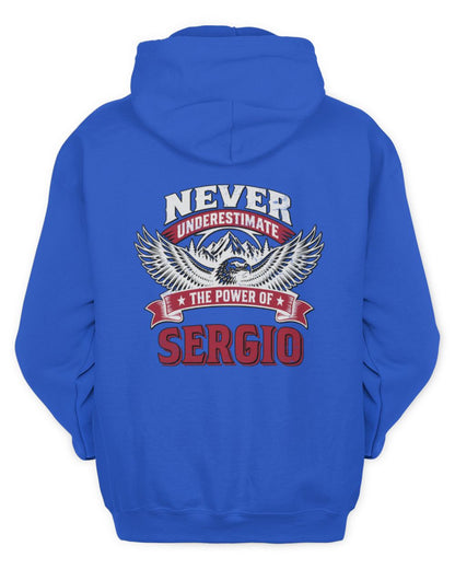 Never Underestimate Your Name Eagle Mountain Shirt SERGIO M1-61 / Unisex Hoodie / royal