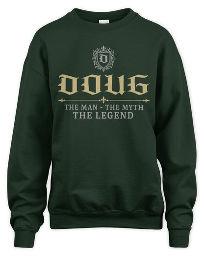 The Man The Myth The Legend Western Shirt DOUG M1-78 / Unisex Sweatshirt / forest green