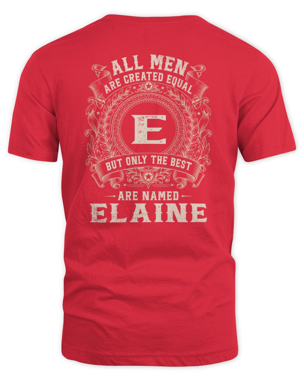 All Men Are Created Equal Cool Logo Shirt ELAINE M1-60 / Unisex Standard T-Shirt / red