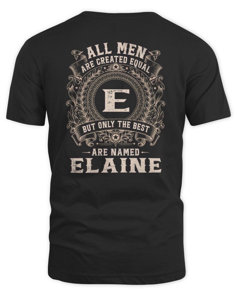 All Men Are Created Equal Cool Logo Shirt ELAINE M1-60 / Unisex Standard T-Shirt / black