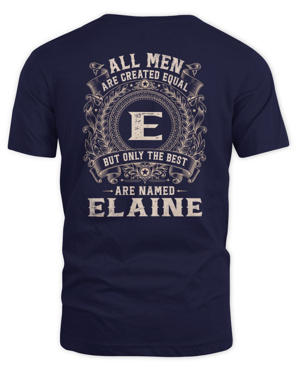All Men Are Created Equal Cool Logo Shirt ELAINE M1-60 / Unisex Standard T-Shirt / navy