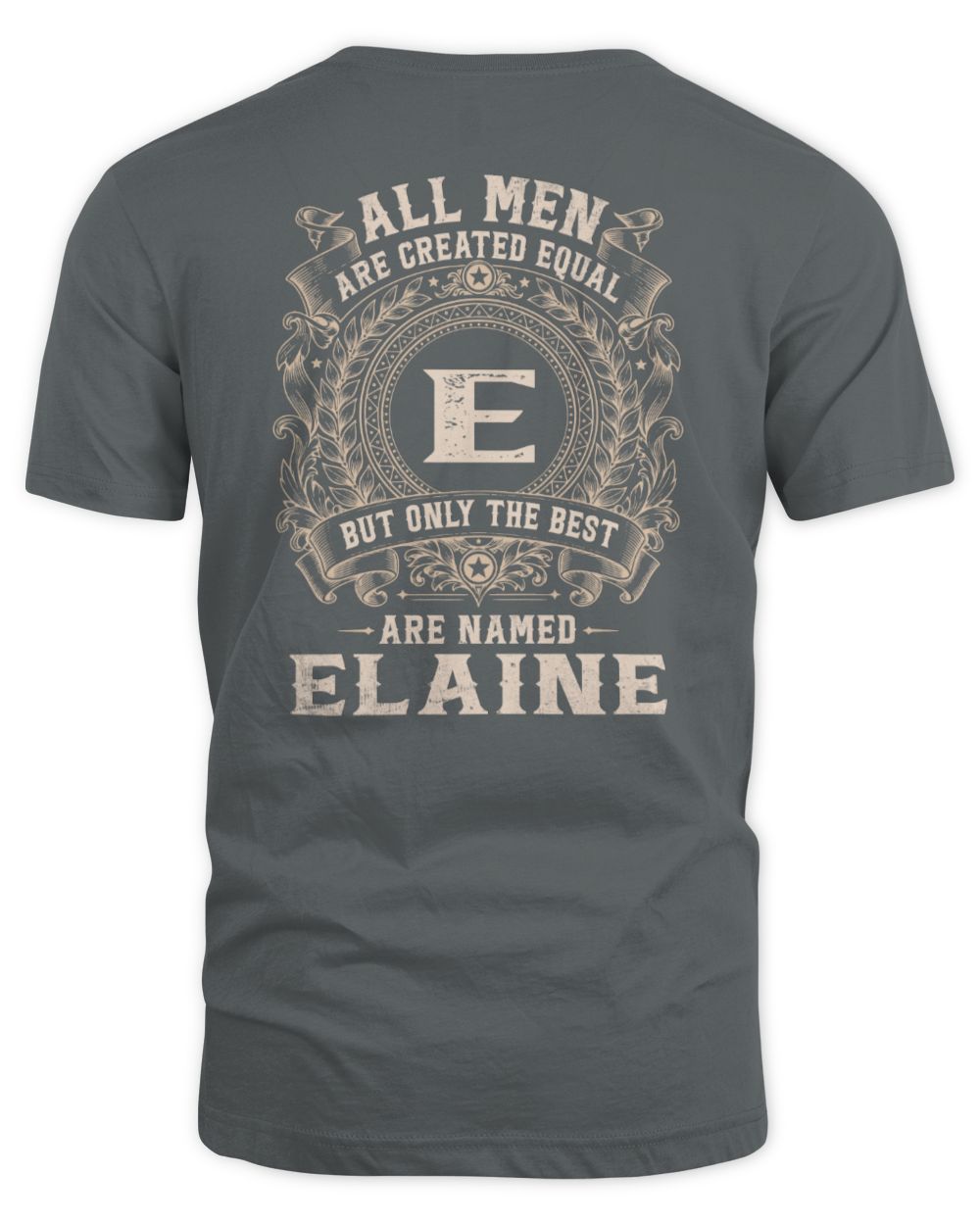 All Men Are Created Equal Cool Logo Shirt ELAINE M1-60 / Unisex Standard T-Shirt / charcoal