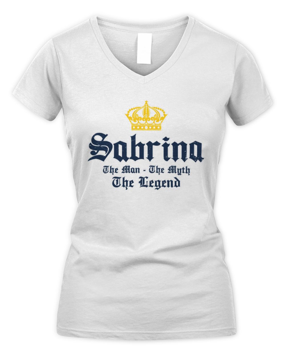 The Man The Myth The Legend Corona Beer T-Shirt SABRINA M1-S83 / Women's V-Neck T-Shirt / white
