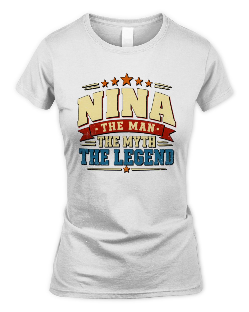 The Man The Myth The Legend Ribbon Vintage T-Shirt NINA M1-56 / Women's Standard T-Shirt / white