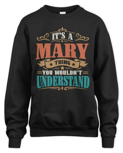 It’s a Name Thing Personalized Retro T-Shirt MARY M1-47 / Unisex Sweatshirt / black