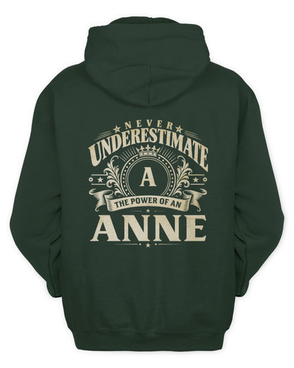 Never Underestimate Your Name Luxury Logo Shirt ANNE M1-63 / Unisex Hoodie / forest green