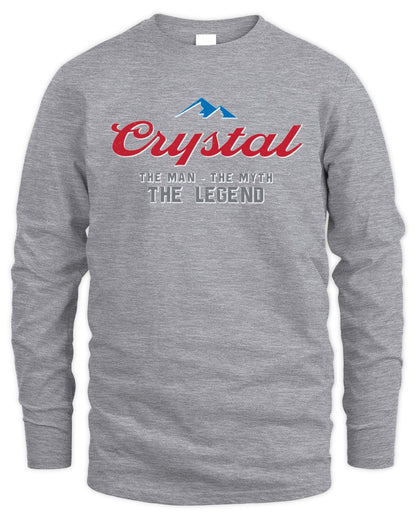 The Man The Myth The Legend Coors Light Beer T-Shirt CRYSTAL M1-S84 / Men's Long Sleeved T-Shirt / sport grey