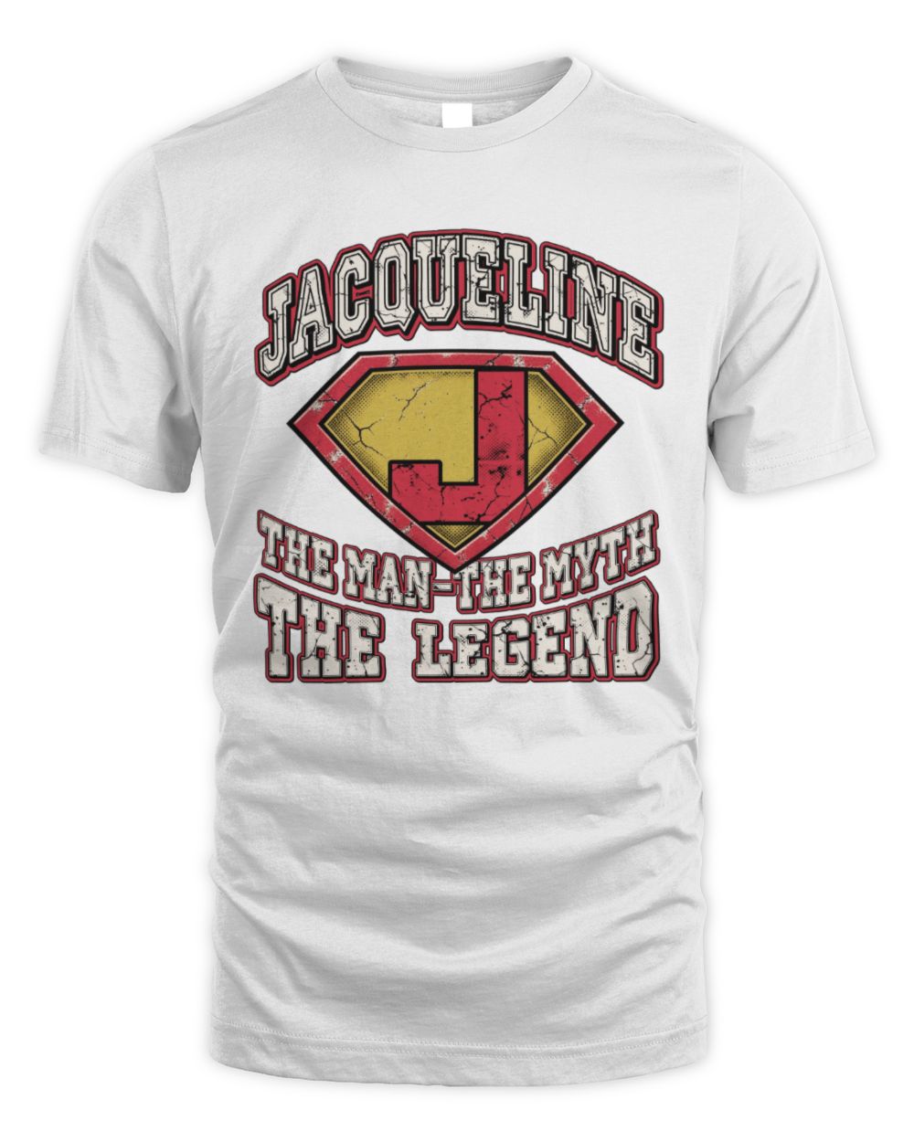 The Man The Myth The Legend Superman Graphic T-Shirt JACQUELINE M1-74 / Unisex Standard T-Shirt / white