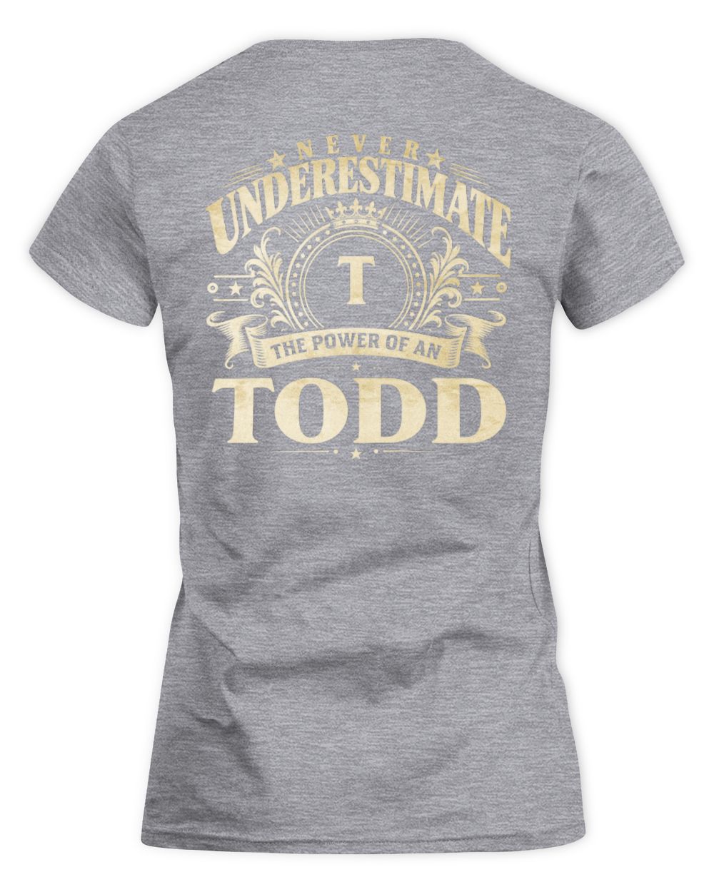 Never Underestimate Your Name Luxury Logo Shirt TODD M1-63 / Women's Standard T-Shirt / sport grey