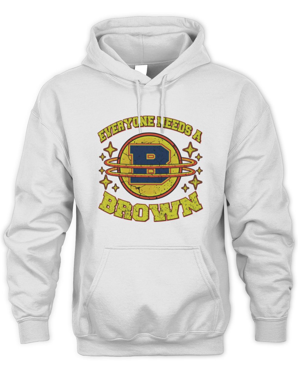 Everyone Needs a Your Name Shirt BROWN M1-76 / Unisex Hoodie / white