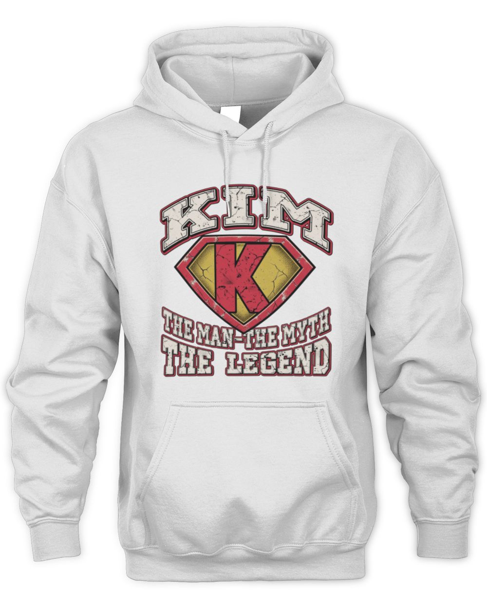The Man The Myth The Legend Superman Graphic T-Shirt KIM M1-74 / Unisex Hoodie / white