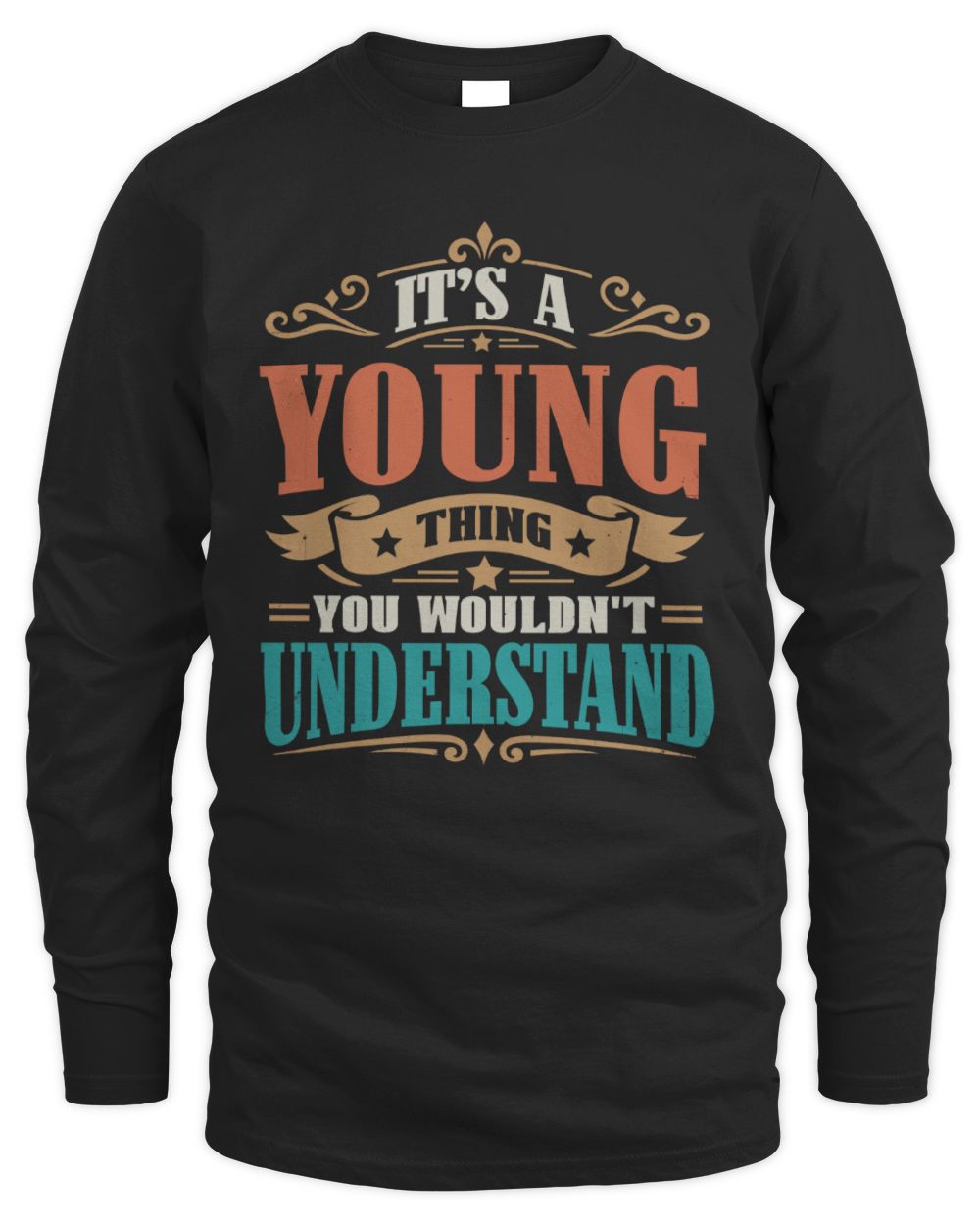 It’s a Name Thing Personalized Retro T-Shirt YOUNG M1-47 / Men's Long Sleeved T-Shirt / black