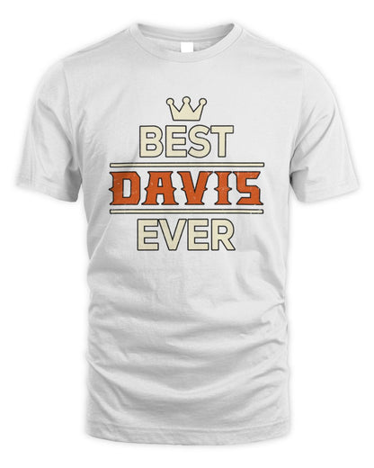 Best Your Name With Crown Shirt DAVIS M1-59 / Unisex Standard T-Shirt / white