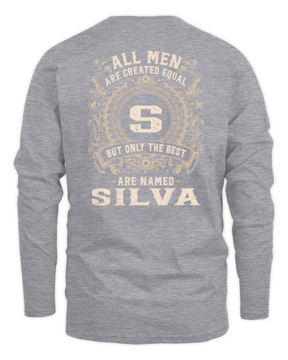 All Men Are Created Equal Cool Logo Shirt SILVA M1-60 / Men's Long Sleeved T-Shirt / sport grey