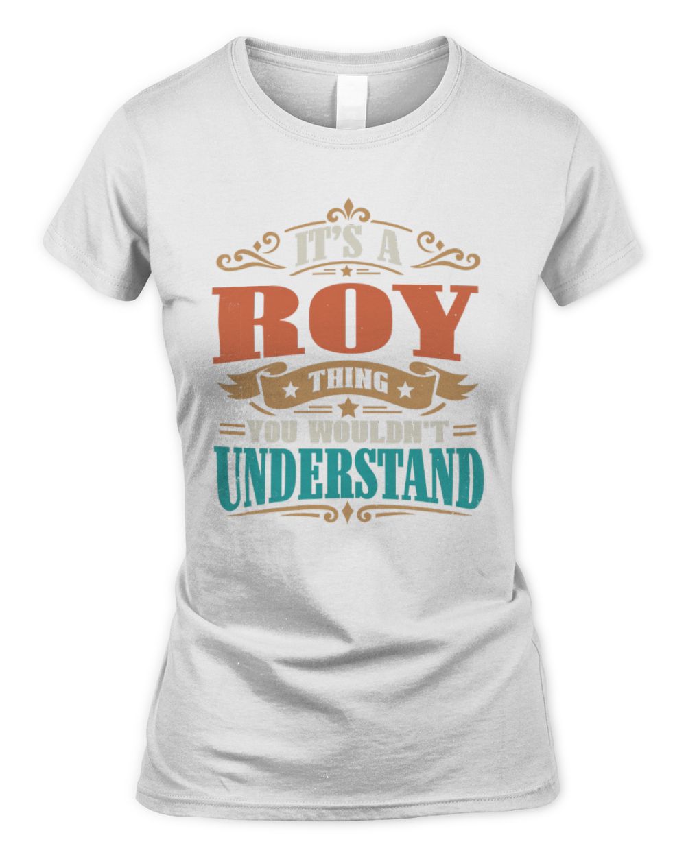 It’s a Name Thing Personalized Retro T-Shirt ROY M1-47 / Women's Standard T-Shirt / white