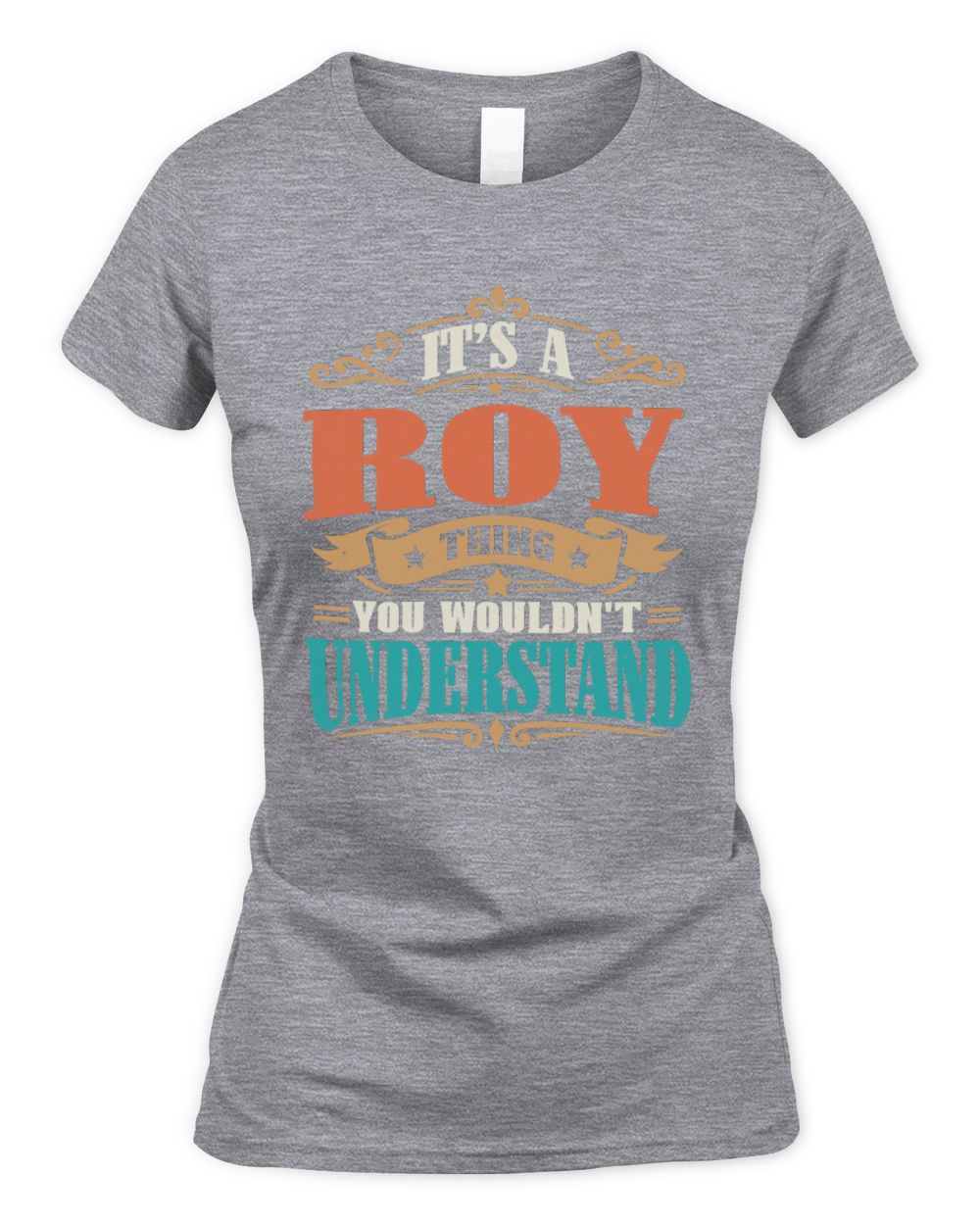 It’s a Name Thing Personalized Retro T-Shirt ROY M1-47 / Women's Standard T-Shirt / sport grey